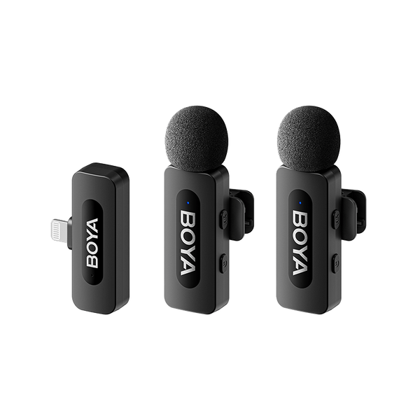 BOYA BY-V2 Ultracompact 2.4GHz Next-Gen Dual-Channel Wireless Microphone For IOS Devices With 3 Year Warranty