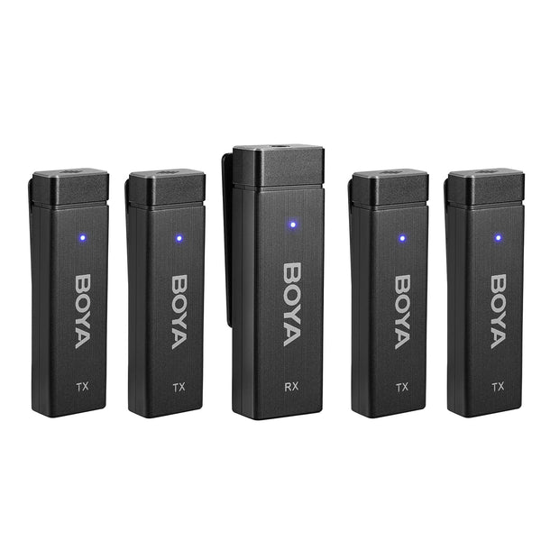 BOYA BY-W4 – 4 Microphone – Wireless Lavalier 2.4GHz Compact Microphone With 3 Year Warranty